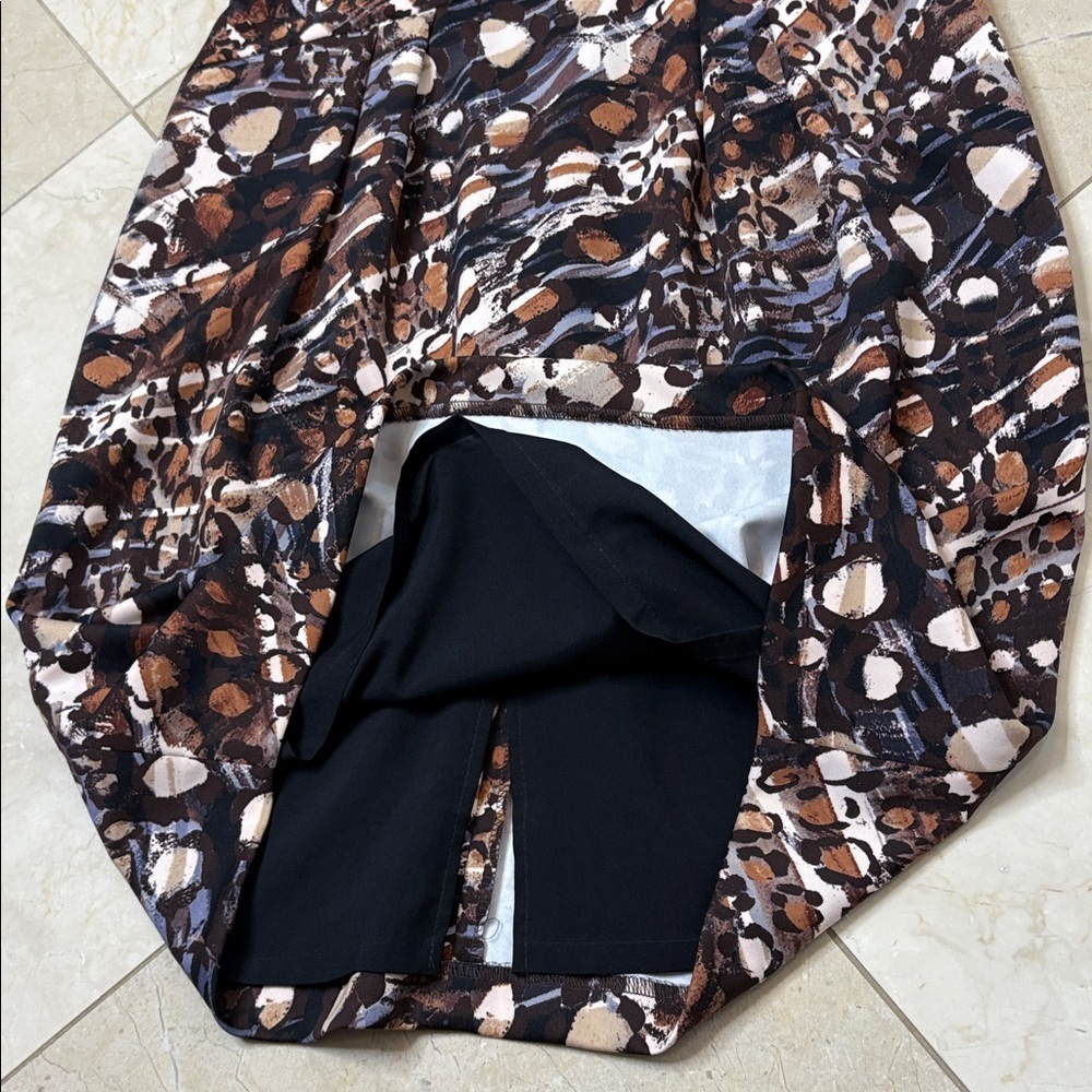 ⭐️ Jones New York Brown and Black Patterned Dress - size 6 - Picture 10 of 11